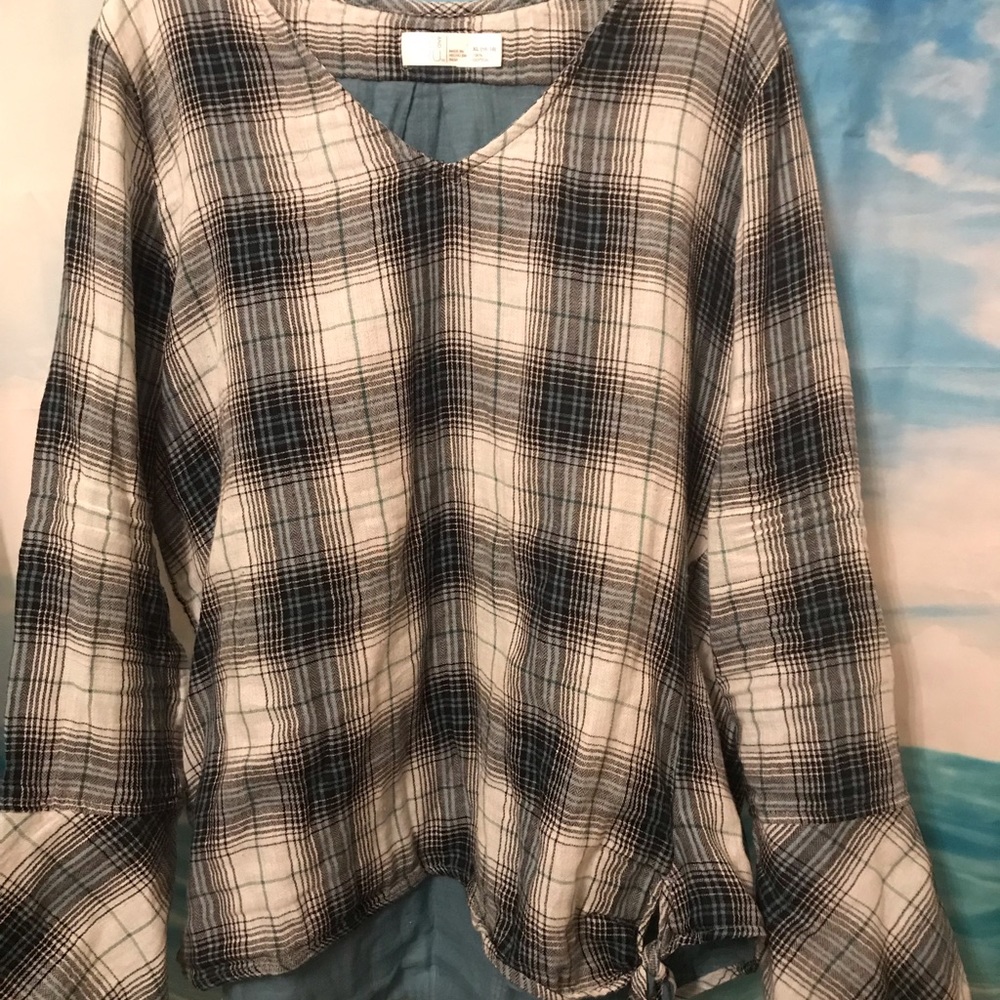 Time and Tru Plaid Tunic